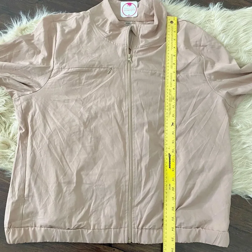 NWT Nicole Miller Sport lightweight full-zip windbreaker athletic jacket 2X